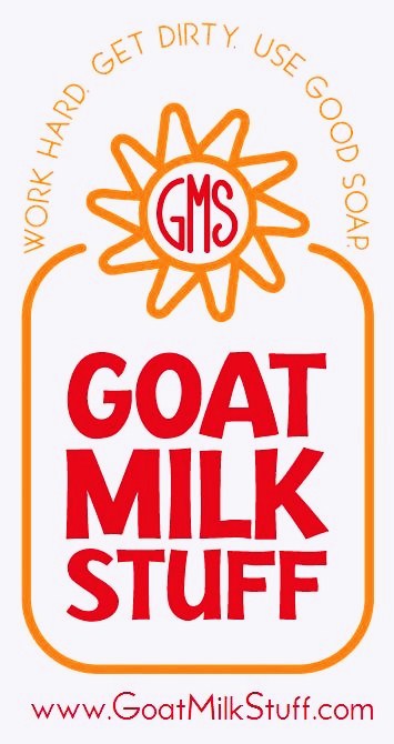 Goat Milk Stuff logo with slogan of "Work Hard, Get Dirty, Use Good Soap."