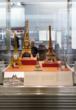 Exhibition Case with Eiffel Tower Miniatures