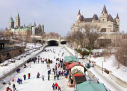 Skating on the Rideau Canal during Ottawa's Winterlude Festival