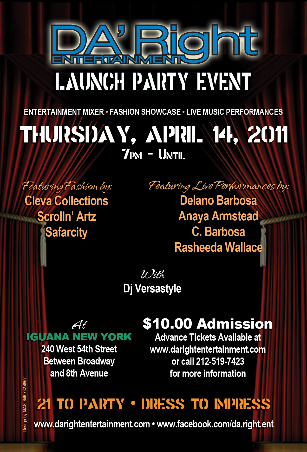 DA' Right Entertainment's Inaugural Launch Party Event Will Be Held on