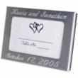 Engravable Brushed Silver Place Card Frame. Holds a 2" x 3" photo or placecard.