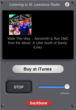 Listener can instantly buy the playing song at the iTunes Store