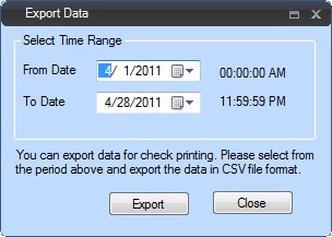 Export timesheet data