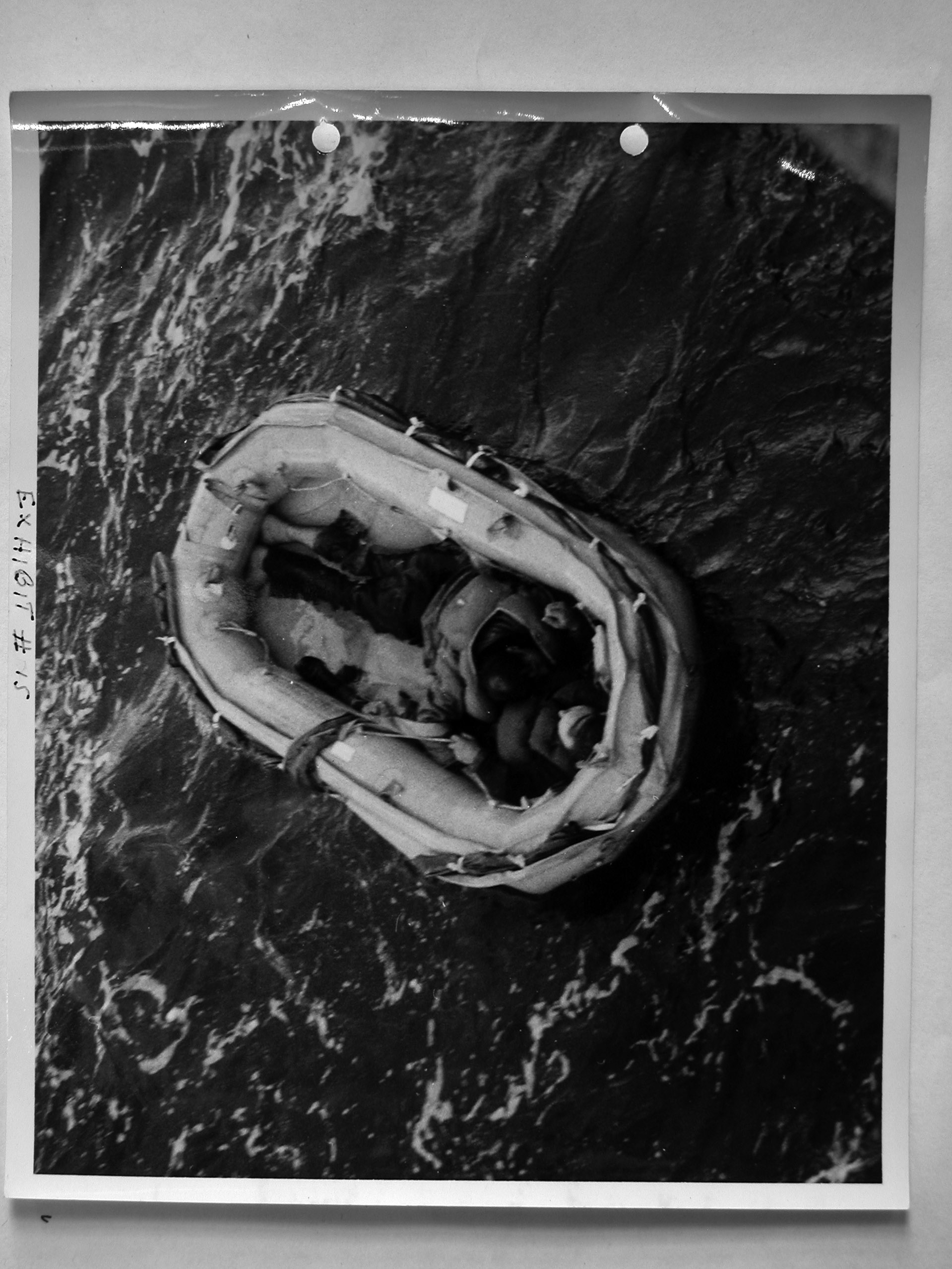 Life raft used in Fort Mercer bow rescue