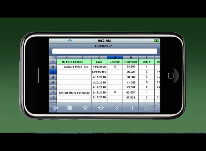 iPhone app tracks oil changes and auto maintenance
