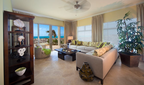 Living room of The Venetian Grace Bay, Providenciales, Turks and Caicos.
