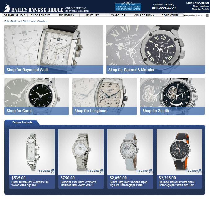 Bailey Banks & Biddle Announces Online Launch of Luxury Swiss Watches
