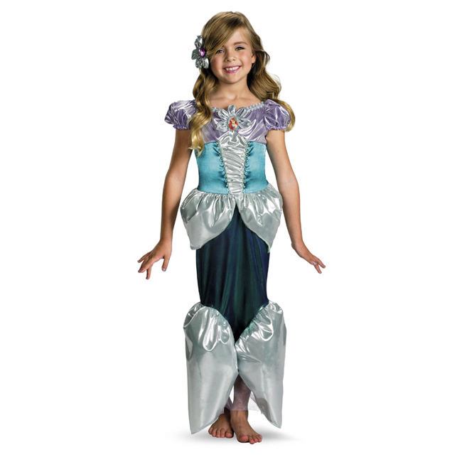 Fishtale Delux Ariel Fairy Tale Ariel Fantasy Little Mermaid Fancy Dress Costume 