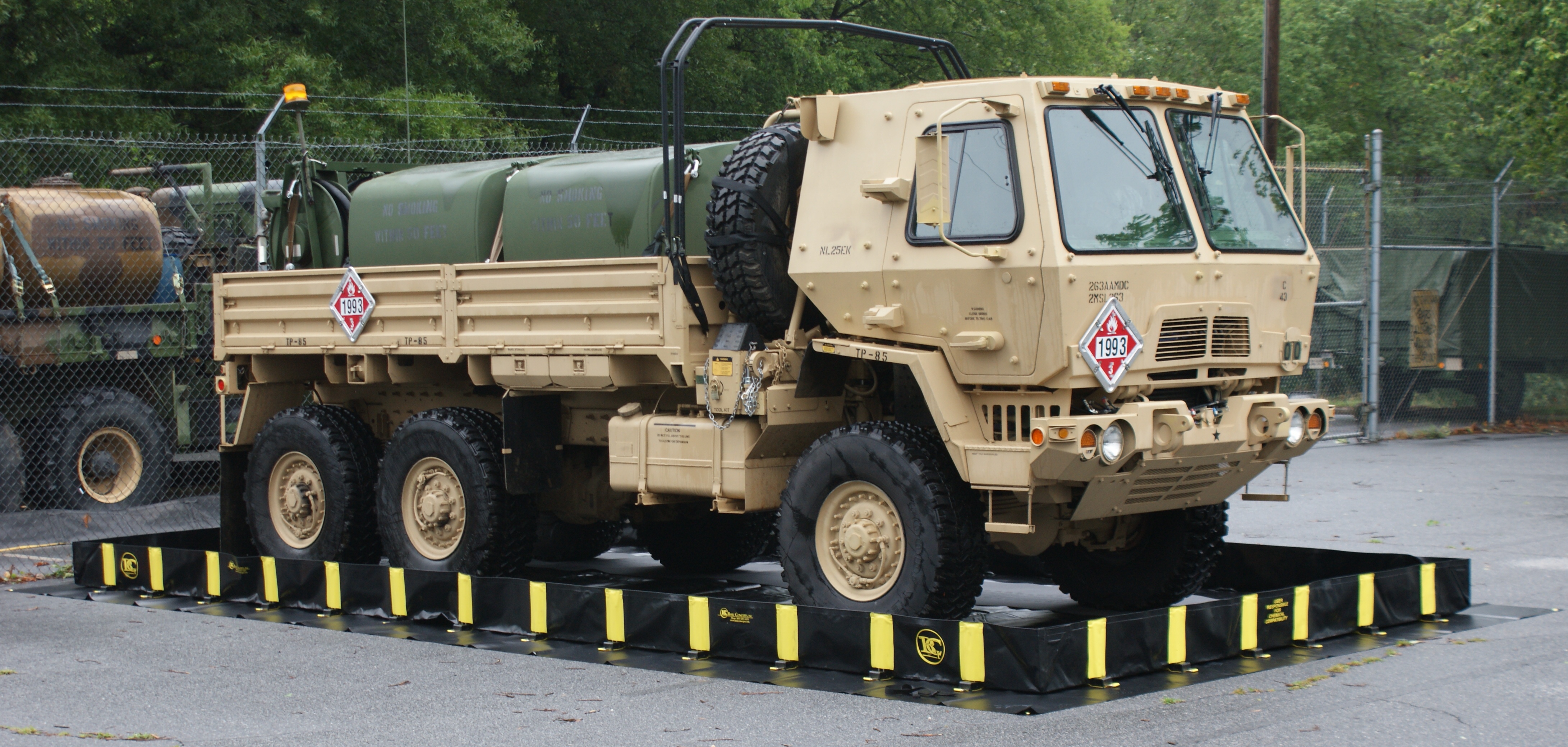 Rigid Lock Quickberm Containing Refueler Truck