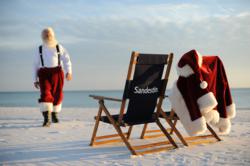 Santa at Beach Resort in Florida