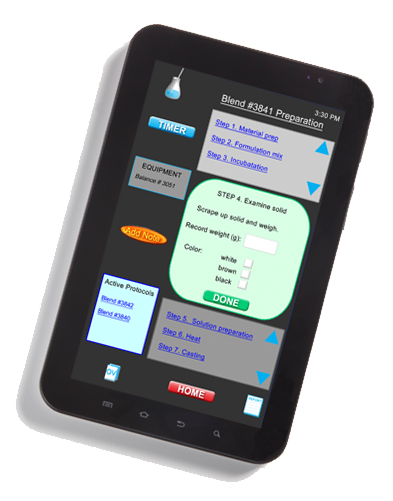 Protocol Labacus tablet software