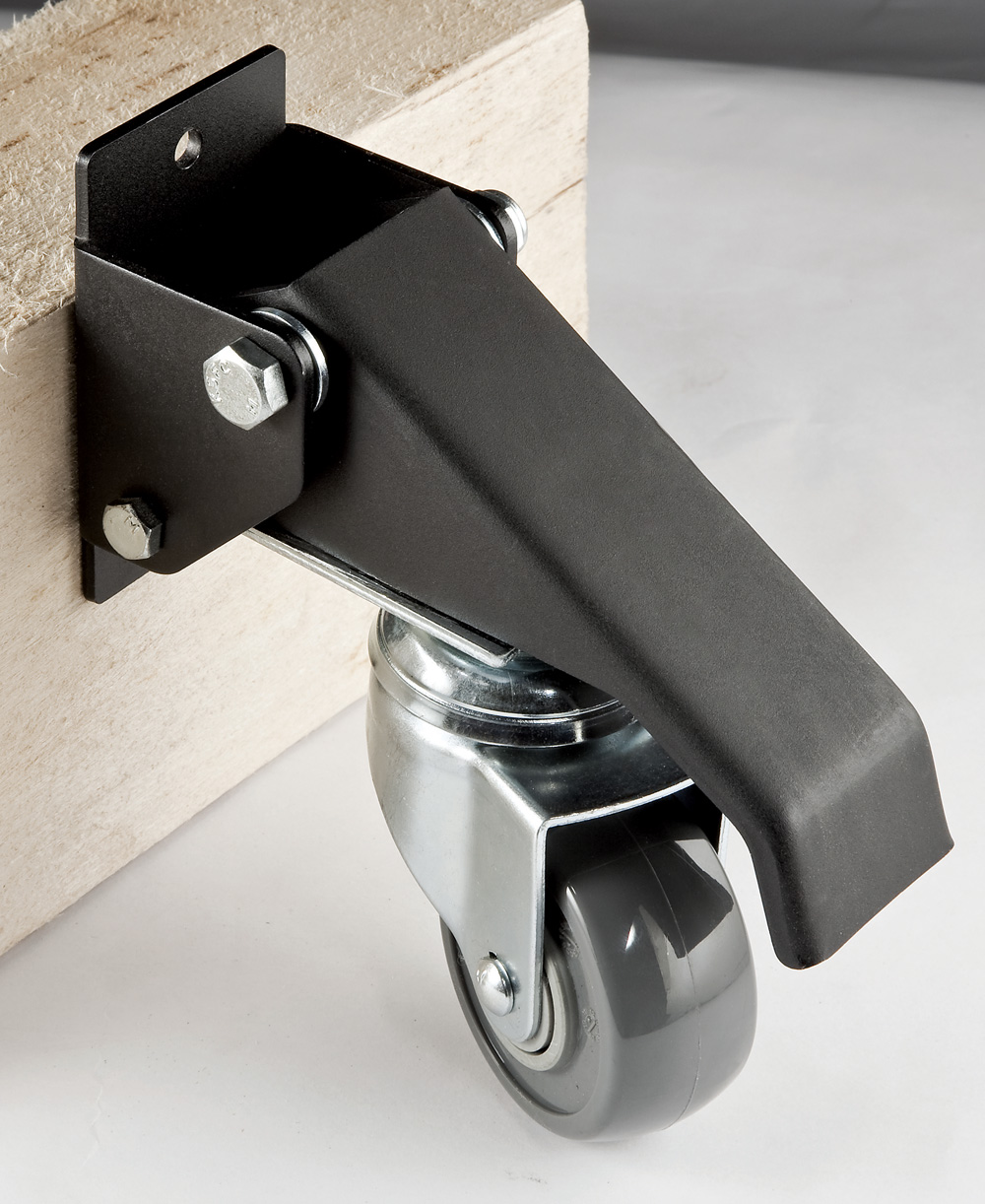 Rockler Caster Kit With One-touch Lift Mechanism Mobilizes