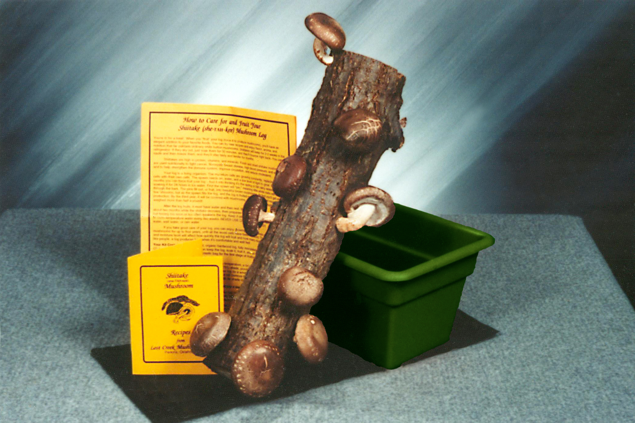 Original Shiitake Log Kit with a Tray for Soaking, Fruiting and Resting $49.95 or 2 for $90 shipped to the same address.