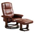 Vintage 7292 Series Leatherette Swivel Recliner with Ottoman