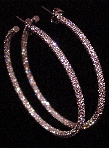 diamond hoop earrings fake