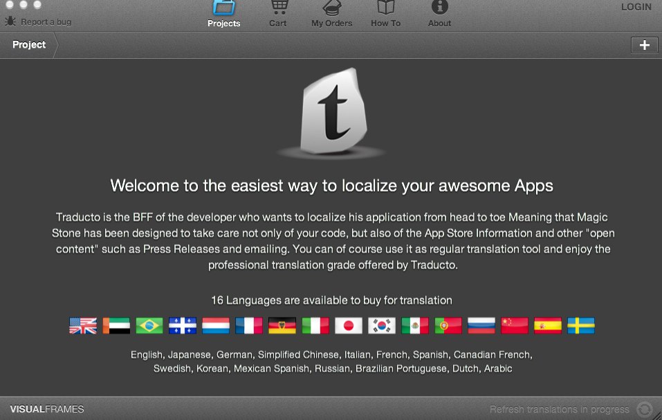 Traducto App Home Screen
