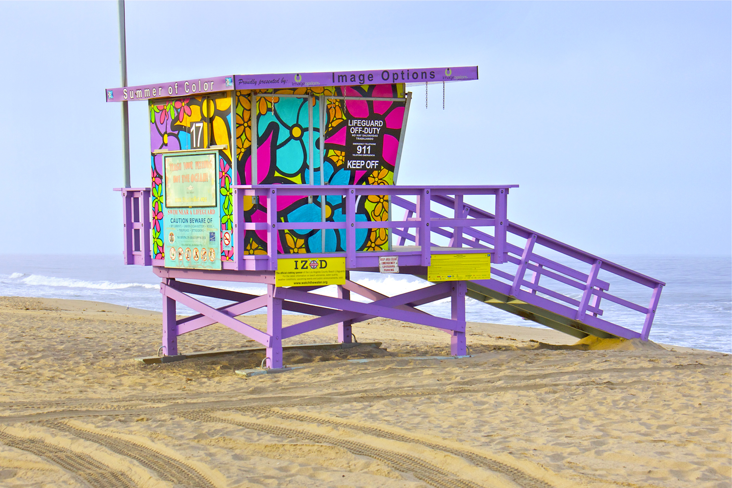 Portraits of Hope "Summer of Color" Lifeguard Tower, Los Angeles