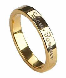 Gold-Plated Tungsten Love Forever Ring
