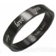 Black Stainless Steel "Only Love You" Ring