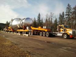 Nickel Bros transport by truck in North America for Weyerhaeuser HPD project
