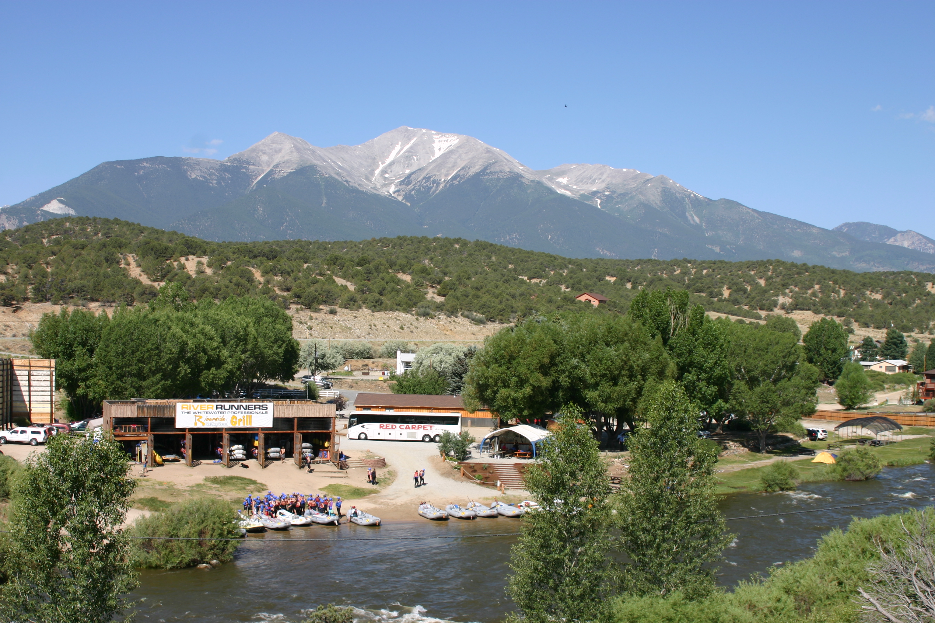 The River Runners Riverside Rafting Resort is six miles south of Buena Vista, Colo.