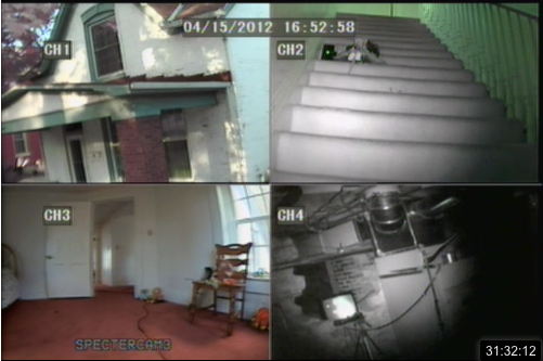 Quad cams allows viewrs to watch for Paranormal Activity 24/7