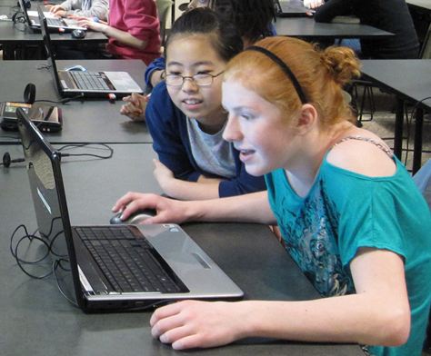 Students participating in Teaching Kids Programming course, USA