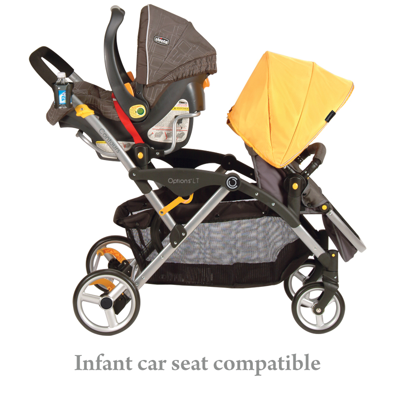 contours double stroller with car seat