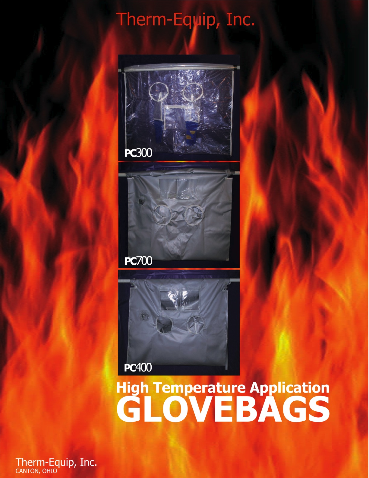 High temperature resistant glovebags