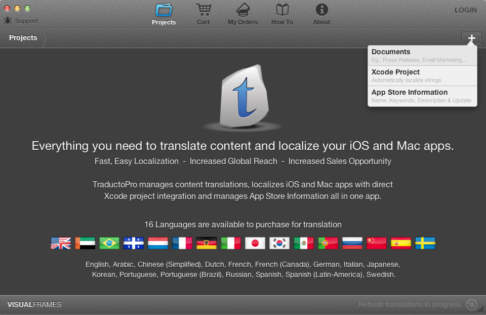 TraductoPro Home Screen