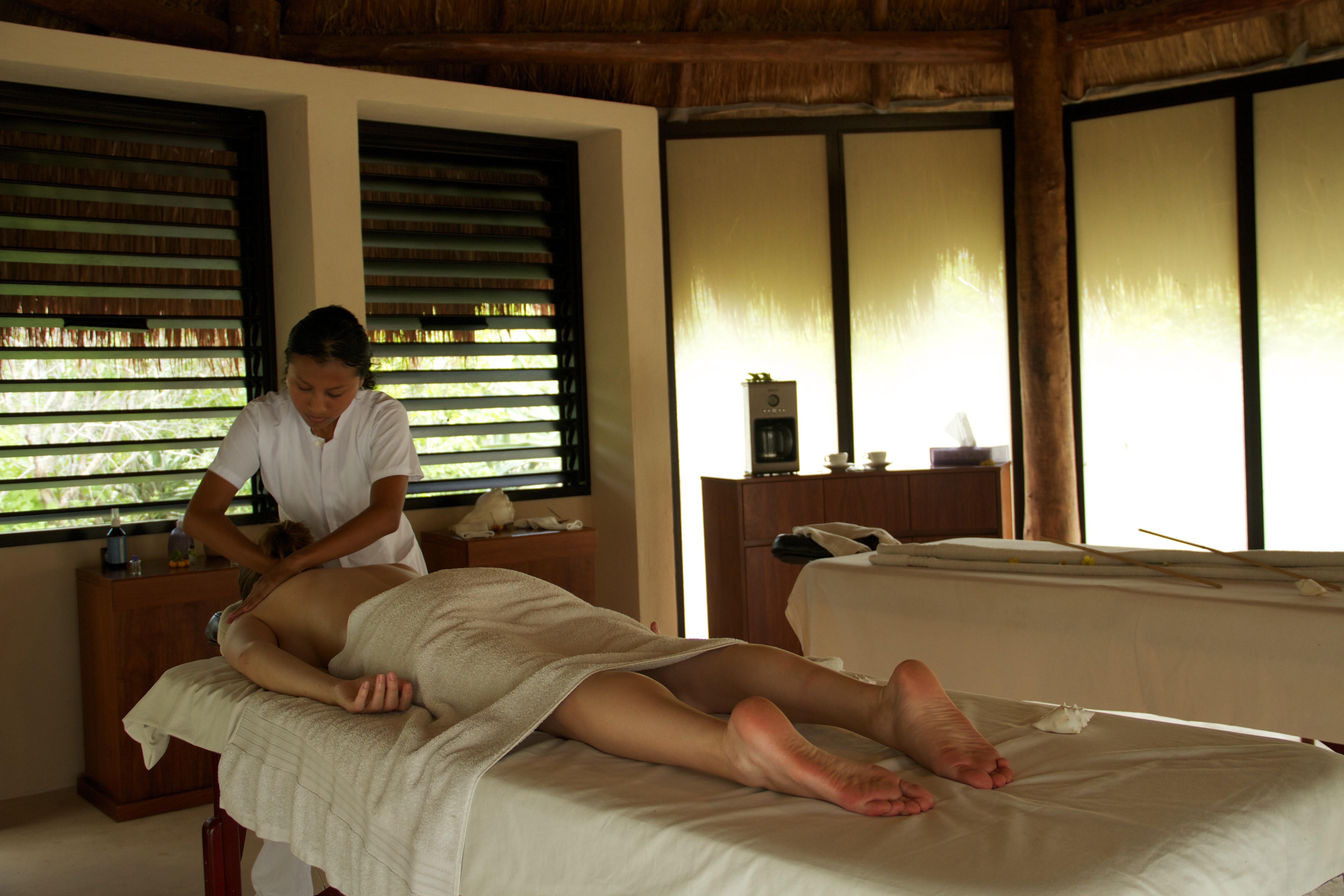 Wellness Center SPA Massage at Hotel XiximRelaxing. in an ocean front priva...
