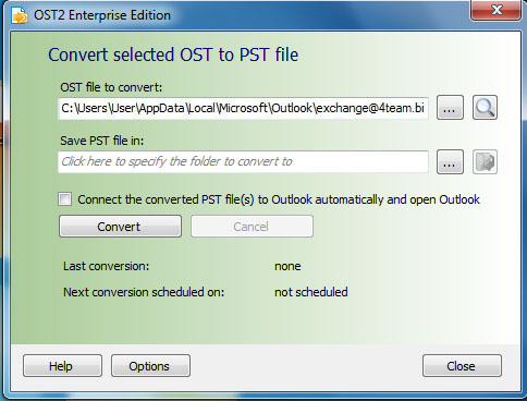 Convert ost to pst file outlook 2016