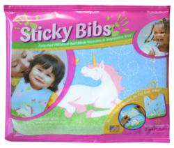 Sticky Bibs, Girls Self Stick Bibs 12 Pack