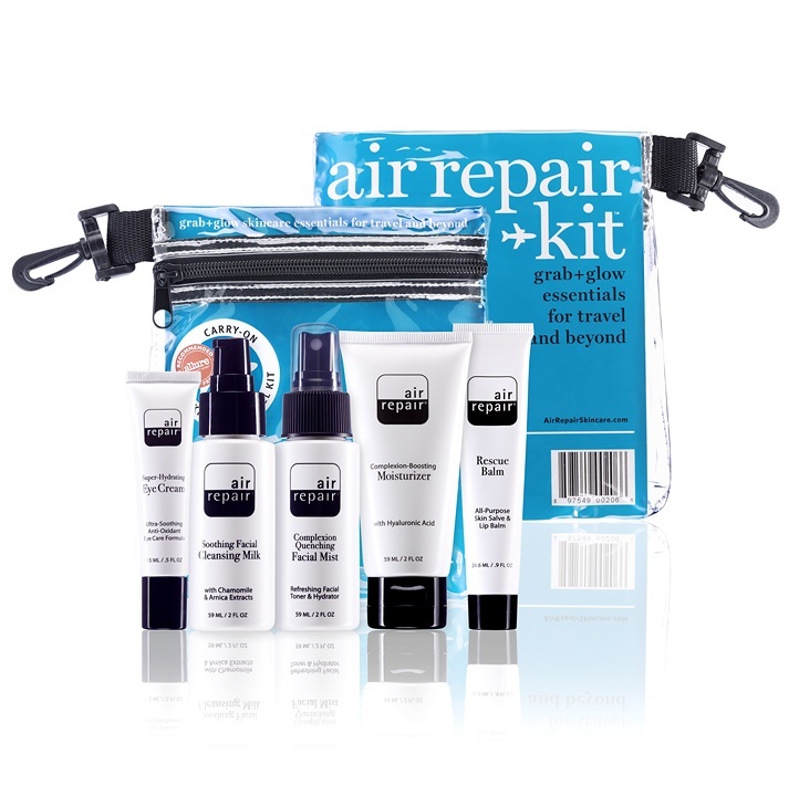 Air Repair, the only travel skin care system created specifically to combat the effects of flying and the environmental changes of travel that take a toll on your skin.