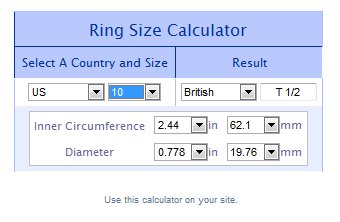 Ring Size Calculator-Convertor