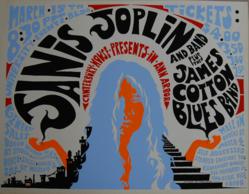 Vintage 1969 Janis Joplin Ann Arbor Michigan Concert Poster