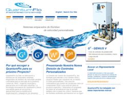 An extension of QuantumFlo's English website, www.quantumflo.com/es was constructed to better reach the fast-growing Spanish-speaking variable speed pump market.