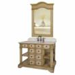 Distressed Parchment Antique Style Vanity From Belle Foret