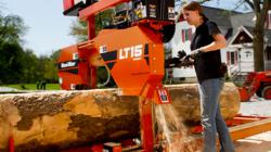 A homeowner is able to use her Wood-Mizer LT15 sawmill to make her own lumber.