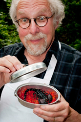 The Bug Chef, author David George Gordon, displays a gourmet recipe that includes an edible bug, much like the fare that will be served at the popular Bug Banquet, this Friday, Sept. 7 at Seattle's Cafe Racer.