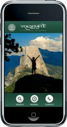 The new mobile site for the Yosemite Sierra Visitors Bureau displays comfortably on all mobile devices.