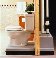 Installing an Up-Flush System in the Basement diagram for plumbing a toilet 