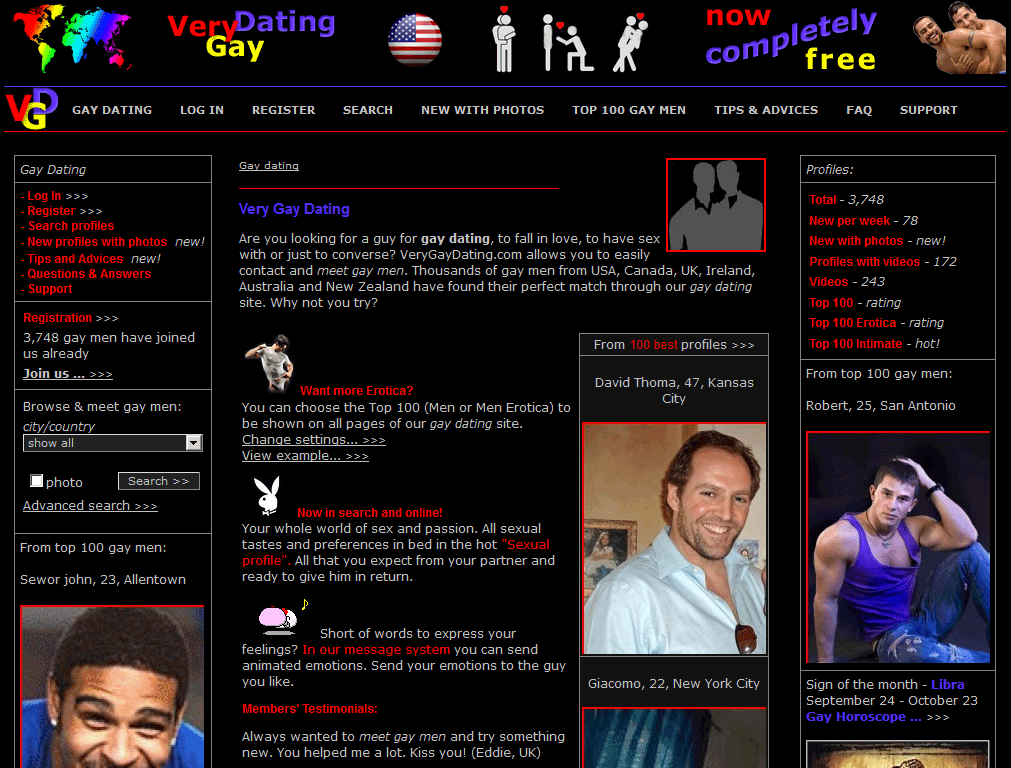 free online gay dating website