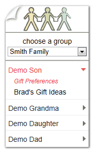 giftster connects family on the website