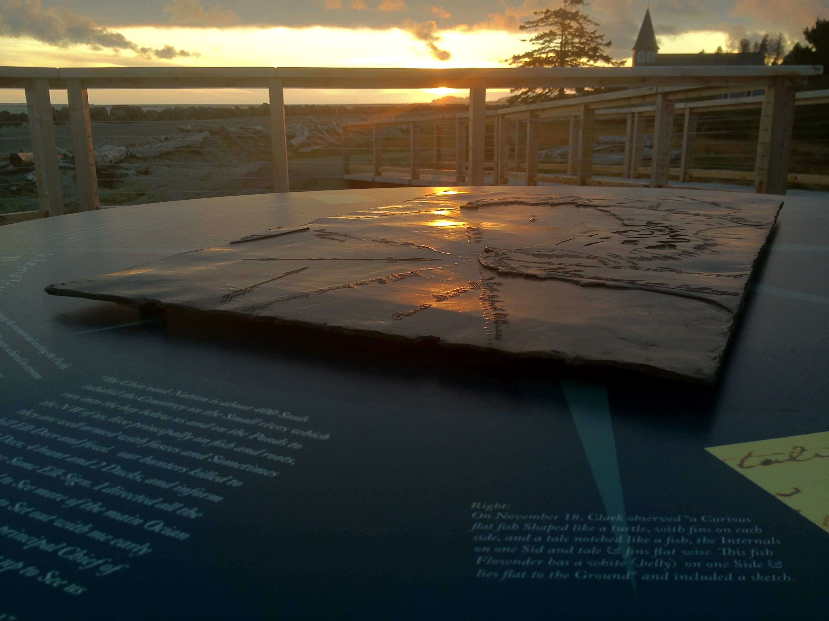 One of the interpretative displays at the Lewis and Clark National Historical Park's newest installation -- Middle Village/Station Camp, on Washington's Long Beach Peninsula