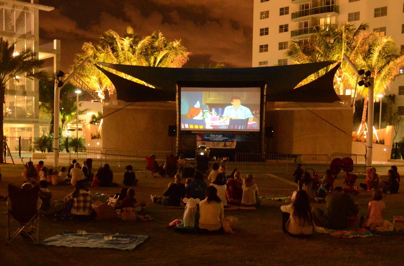 Residents Enjoy Family Movie Night at Heritage Park