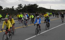 Cyclists in Buzzard's Bay Watershed Ride