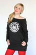 This crew neck sweatshirt with tunic length and front pocket is feminine and comfortable at the same time and features the BSG seal.