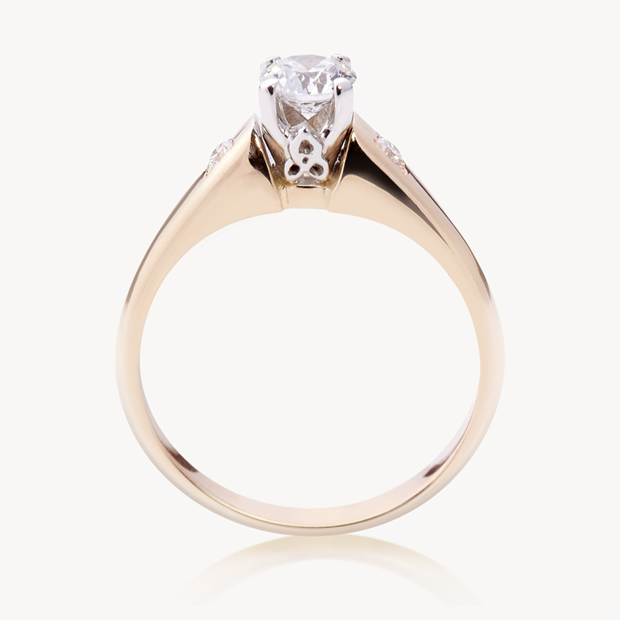 Modern Trinity Solitaire Ring at CelticPromise.com
