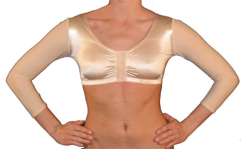 Bra with Sleeves-Perfect, silky smooth comfort during healing of multiple procedures.